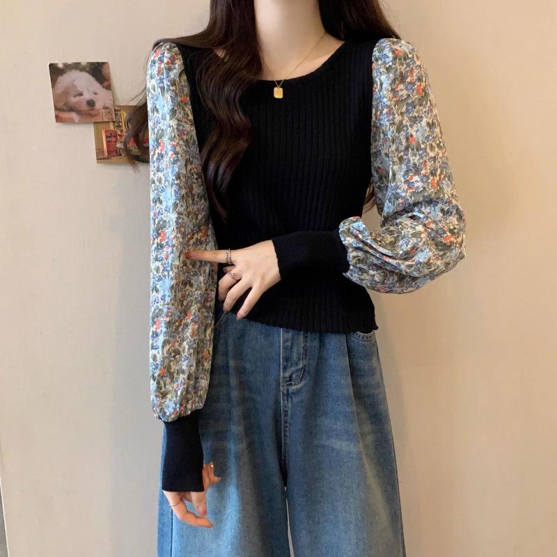 Women S Black Long Sleeve Top Slim Fit Elegant Blouse