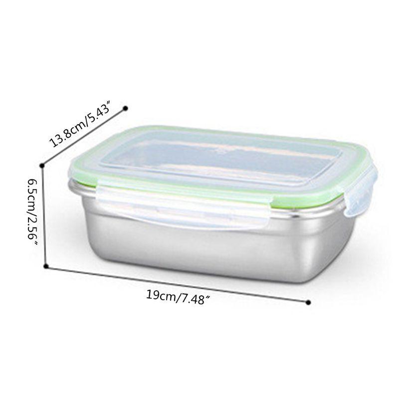 Stainless Steel Thermal Insulated Lunch Box Bento Container Crisper