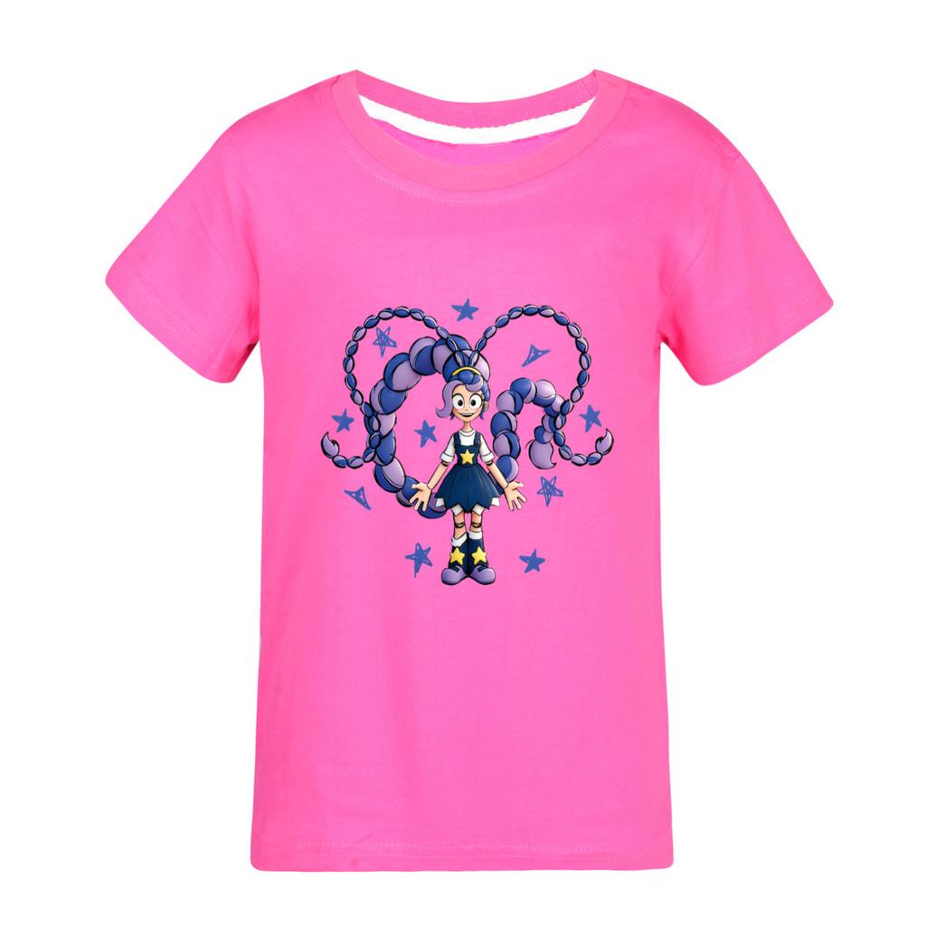 

5592 Футболка з принтом з мультфільму Lily Lovebraids для дітей дівчаток 130cm рожевий червоний колір