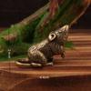 Cute Brass Animal Mice Figurines Home Desk Pendants Tea Pet DIY Keyring Hanging Accessories Cute Rat Keychain Gifts