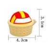 Basketball Football 3D Printed Fidget Keychain Clicker Button Sensory Toy Portable Stress Relief Fidget for All Ages