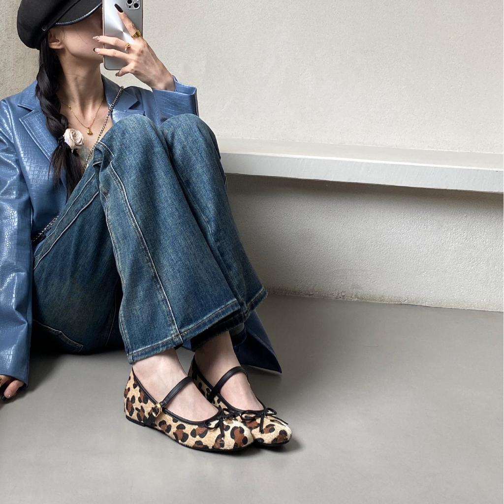 Mary Jane Shoes Women's 2025 New Summer Bow Soft Sole Single Shoes with Skirts Beautiful Commuter Small Heels