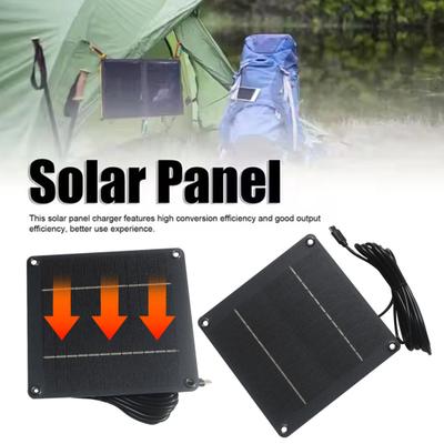 Panel Solar de 4W 12V Tipo Portátil Ligero Cámara de Seguridad Lámpara de Jardín Exterior Tipo-C Placa Cargador Solar de Batería de 9-12V