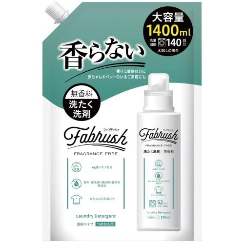 

fabrush Concentrated Laundry Detergent, Fragrance-Free, Refill, Large Capacity, 1400ml