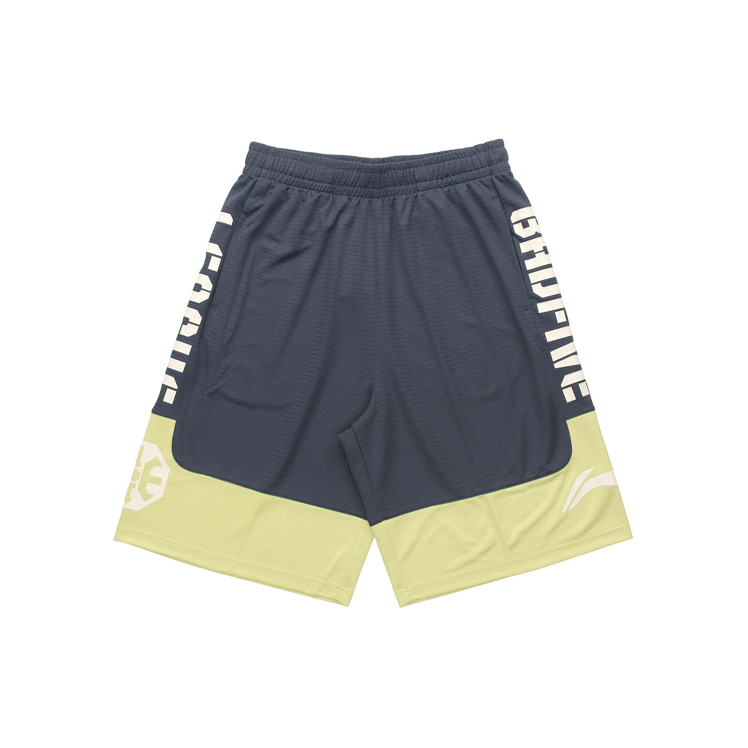 Li Ning Badfive Casual Shorts Men s Blue Green AAPQ007-13 L