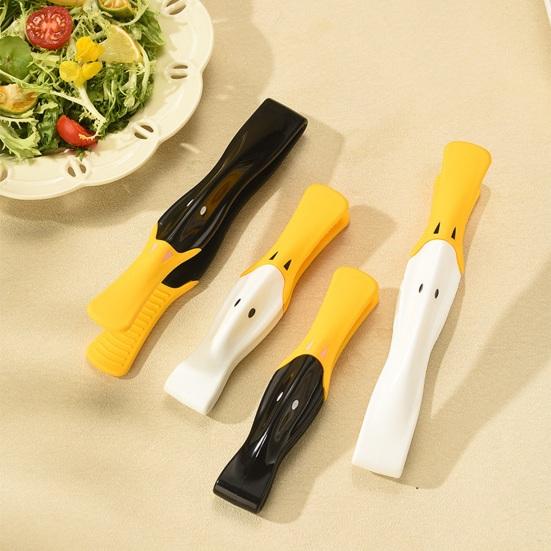 Duck-Shaped Silicone Food Tongs Heat-Resistant Kitchen Utensil for Grilling Baking Salad Non-Slip Scratch-Free Essential BBQ Accessory