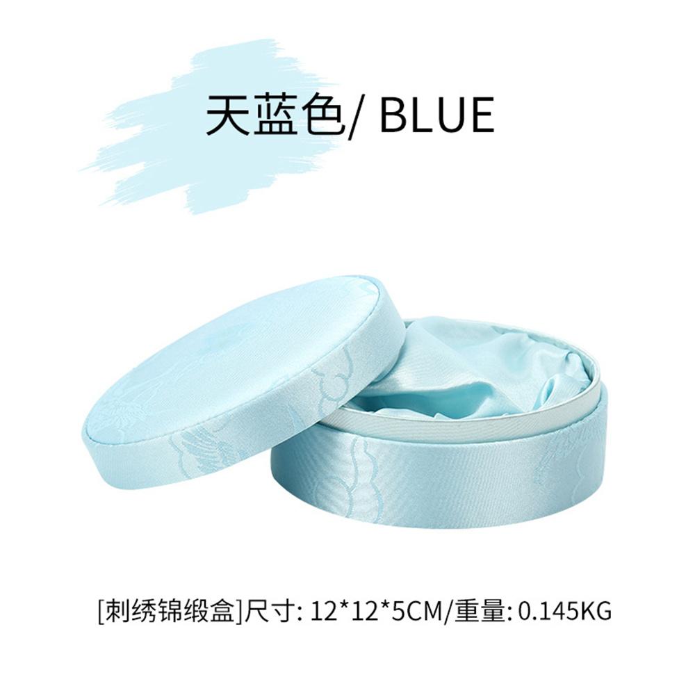 Premium Solid Color Embroidered Bangle Bracelet Box Traditional Luxury Good-looking Exquisite Chinese Round Packaging Exquisite