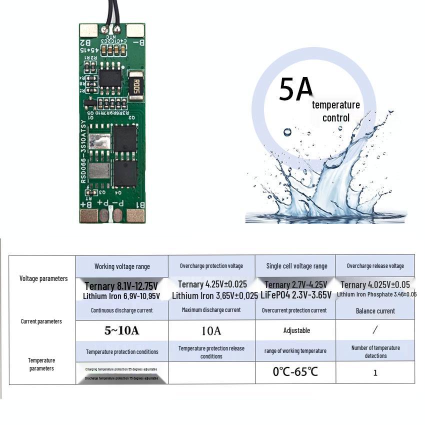 3S Lithium Battery Protection Board 11.1V 9.6V Universal 5A/10A Overcurrent & Short Circuit Module
