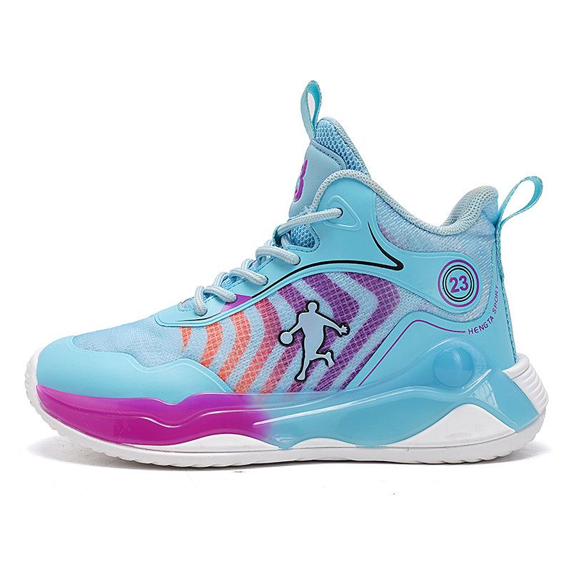 Middle-aged and older children's actual basketball shoes Children's professional training Wear-resistant sneakers Mesh breathable and non-slip runn