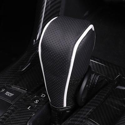 Universal Non-Slip Car Shift Handle Cover Wear-resistant Leather Shift Knob Cover Adjustable Breathable Car Interior Accessories
