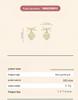 S925 Sterling Silver 18K Gold Pleated Heart Stud Earrings with Full Diamond Design for Women. Versatile and Stylish.