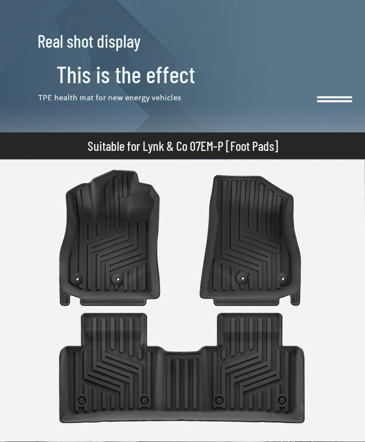 TPE Waterproof Wear-Resistant Floor and Trunk Mats for 2024 Lynk & Co 07 EM-P