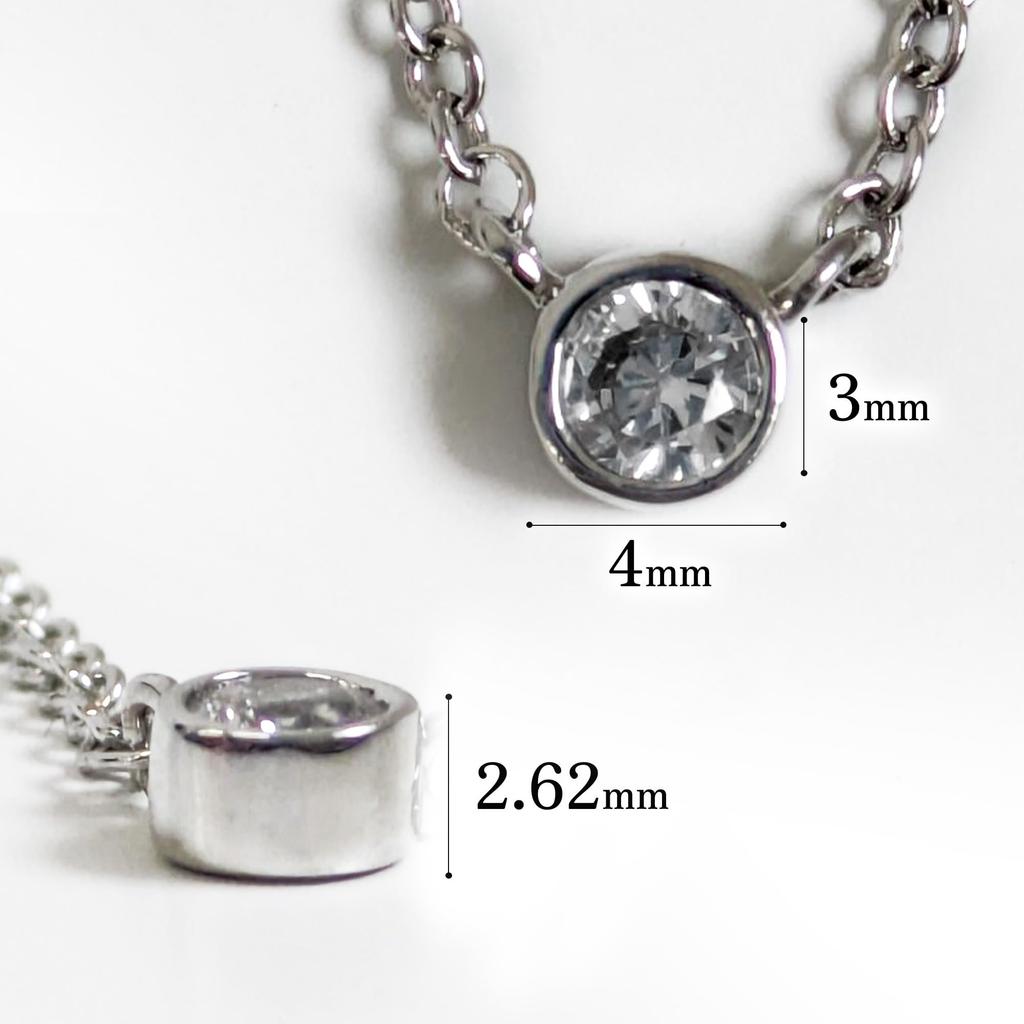 [MWJ TOKYO] Women's Magnetic Necklace, Stylish Single Pendant with Stone, Birthstone, Silver, Casual Jewelry, Gift, Zirconia, Solitaire Necklace