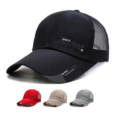 Einfache Trucker-Kappe Einfarbige Baseballkappe Herren Mesh Atmungsaktiv Sonnenschutz Kappen Label Stick Snapback Sonnenhut Sommer Golf Baseballkappe