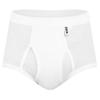 Yiershuang Men's 7A Antibacterial 100% Cotton Ribbed Mid-Rise Briefs (3-Pack)