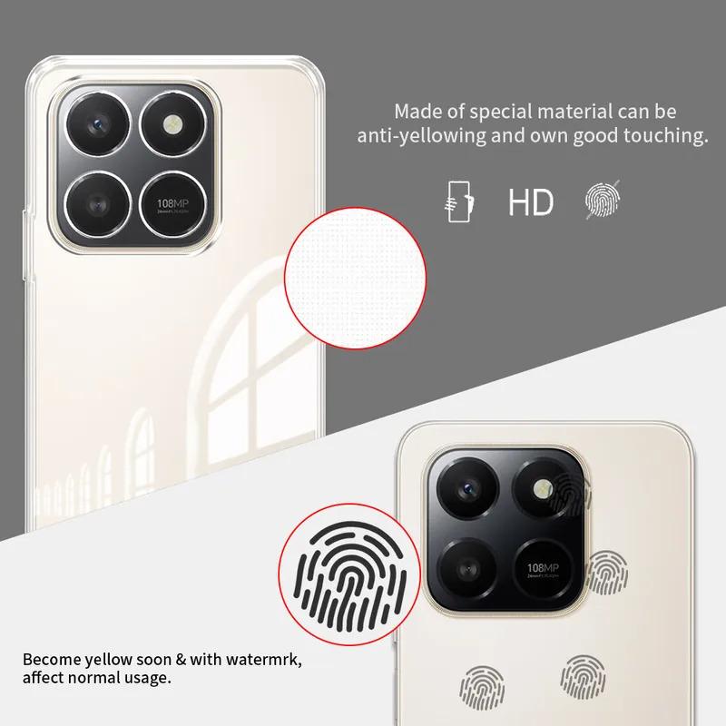Für Huawei Honor X7D 4G 5G Hülle Für Honor400Smart 400Smart 400 Smart Transparenter Stoßfänger Weiche Silikon Handyhüllen Schutzhülle