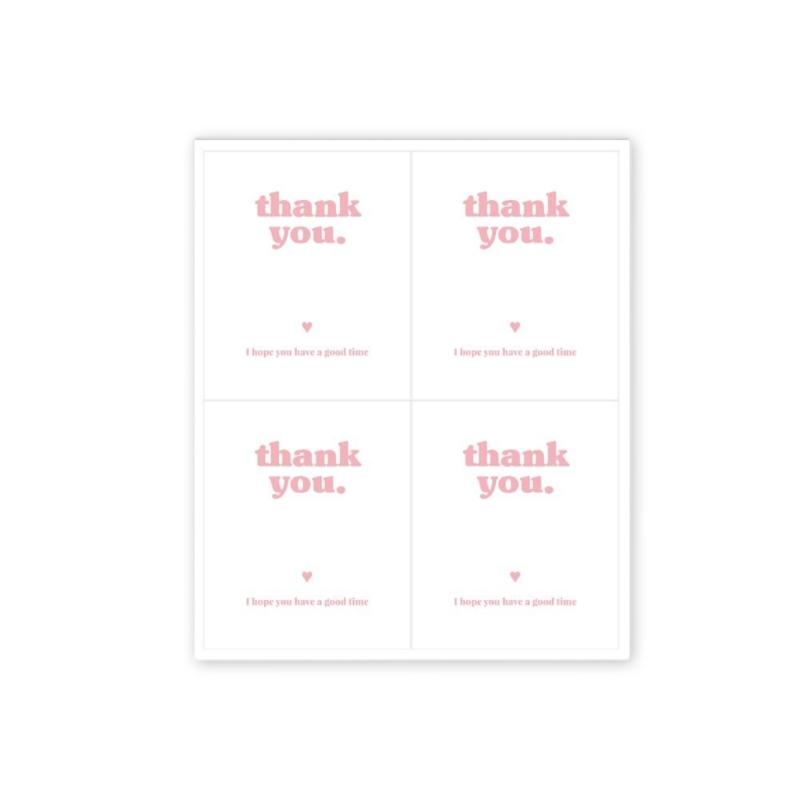 100PCS Stylish Rectangular Sticker Seal Sticker Gift Wrapping Labels Thank You Sticker for Various Festival Event