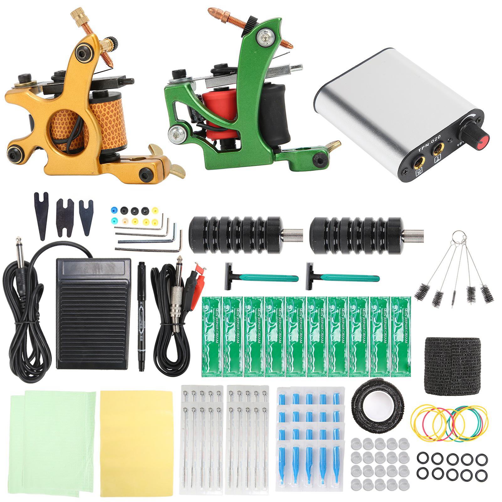 

Набор тату-машинок Профессиональная тату-машинка для контура и тени Мини-блок питания Восстанавливающий крем US Plug