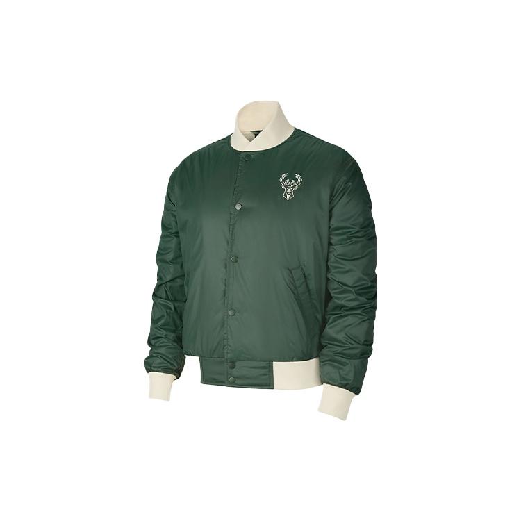 Nike NBA Filled Outdoor Basketball Sports Jacket Milwaukee Bucks Green Men s DB4788-323 S