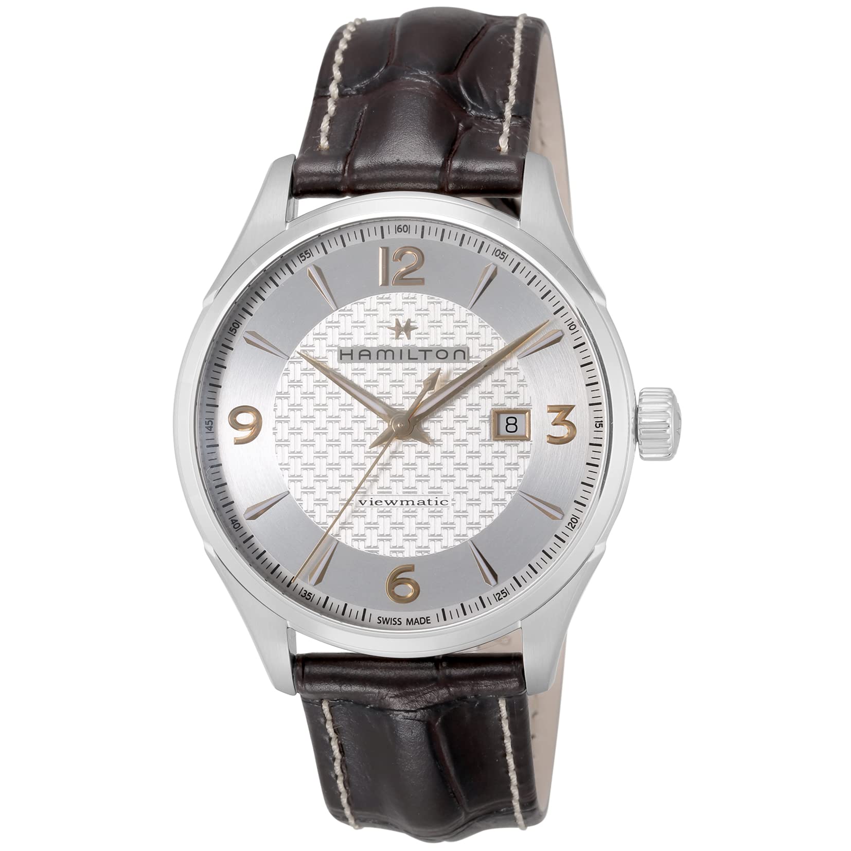 

[Hamilton] Годинник Jazzmaster Viewmatic Auto Jazzmaster, срібний циферблат, нержавіюча сталь, сапфірове скло, автоматичний завод, 5 ATM, водонепроникність, 43,5 мм