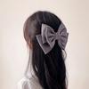 Hairpin Angel Scrunchie Silk 3-Tier Knot Gray Hair Ornament Ribbon Pin Lovely Point Commerce Pick JL