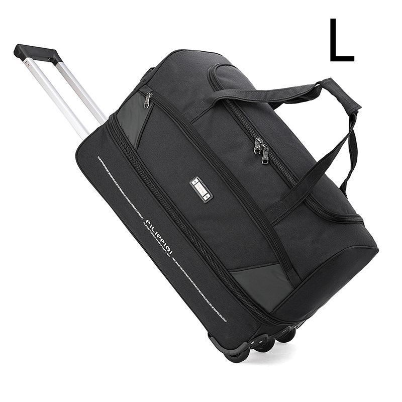 

Дорожная сумка на колесах из ткани Оксфорд Унисекс для выездных путешествий Посадочная деловая сумка Большой вместимости Складная Многофункциональная сумка для хранения L серый