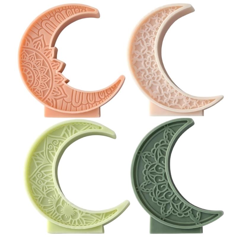 Flexible Sturdy Silicone Mould Fashion Accessory for Making Unique Moon Shaped Candle and Home Decorations