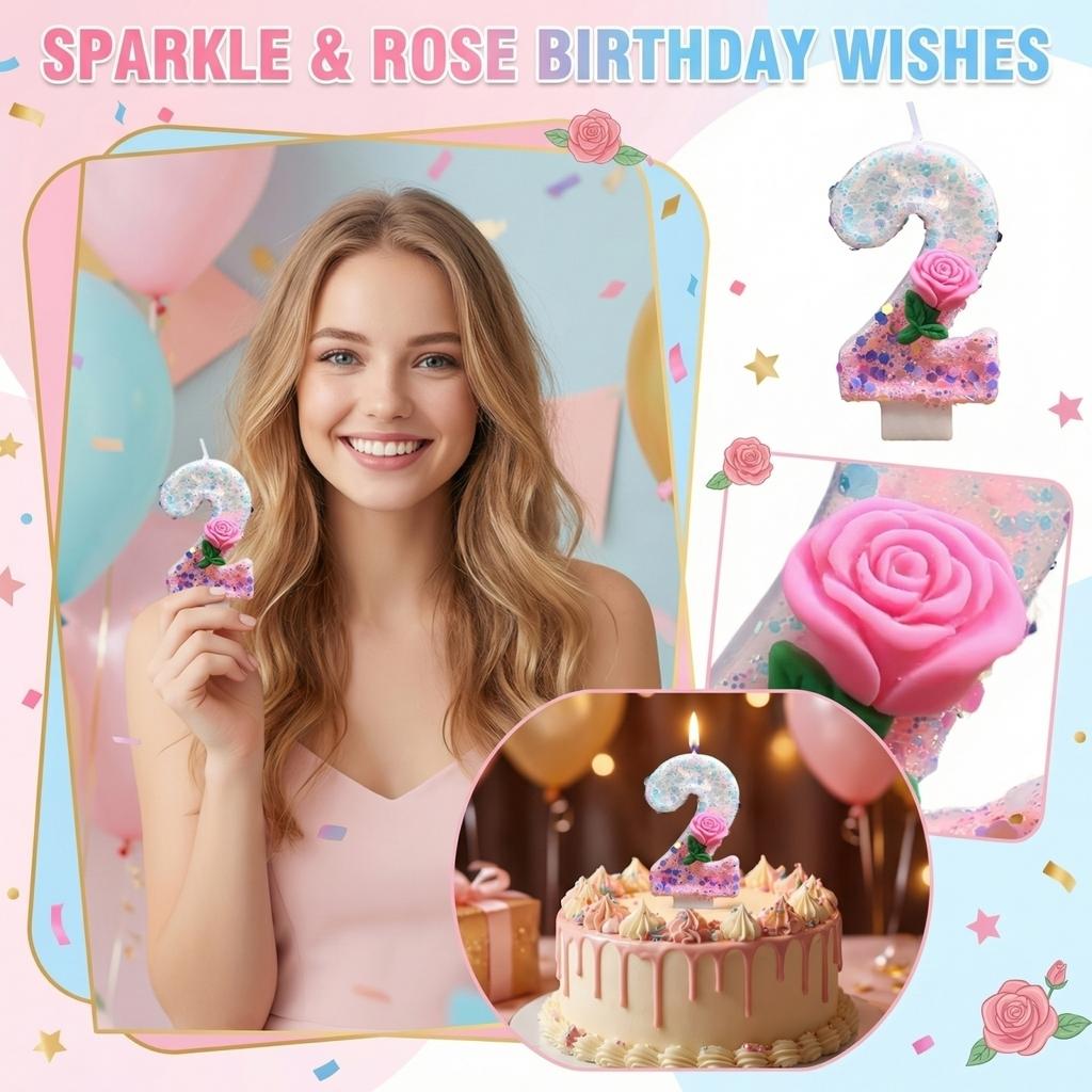 Fashion Cartoon Creative Birthday Candles Party Digital Candles