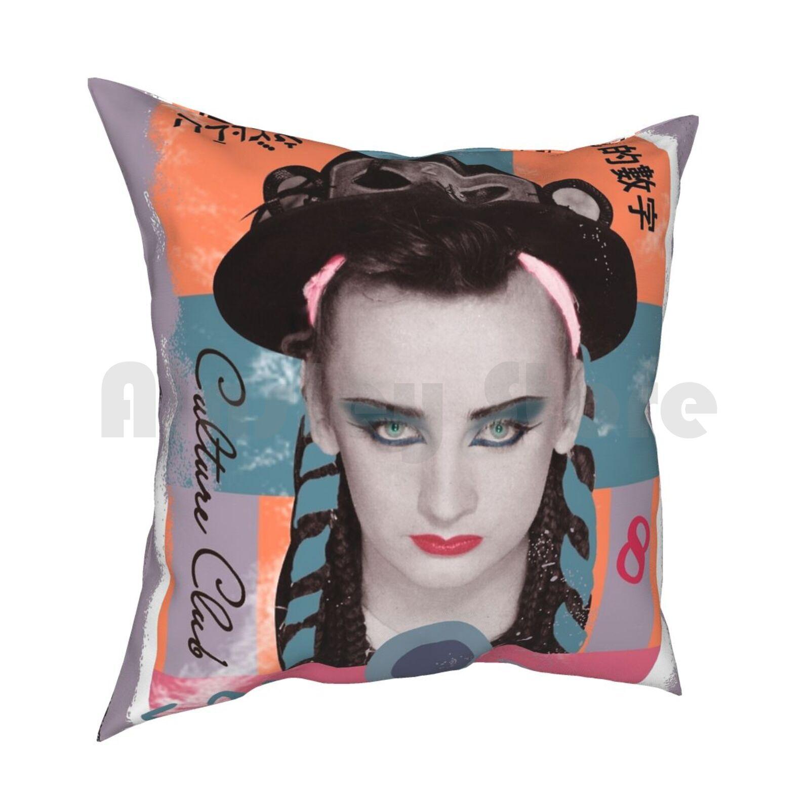 Boy George Pillow Case Printed Home Soft DIY Pillow Cover Boy George s Culture Club Pop Star Famous Man Hollywood Stars 30x30cm 12x12in