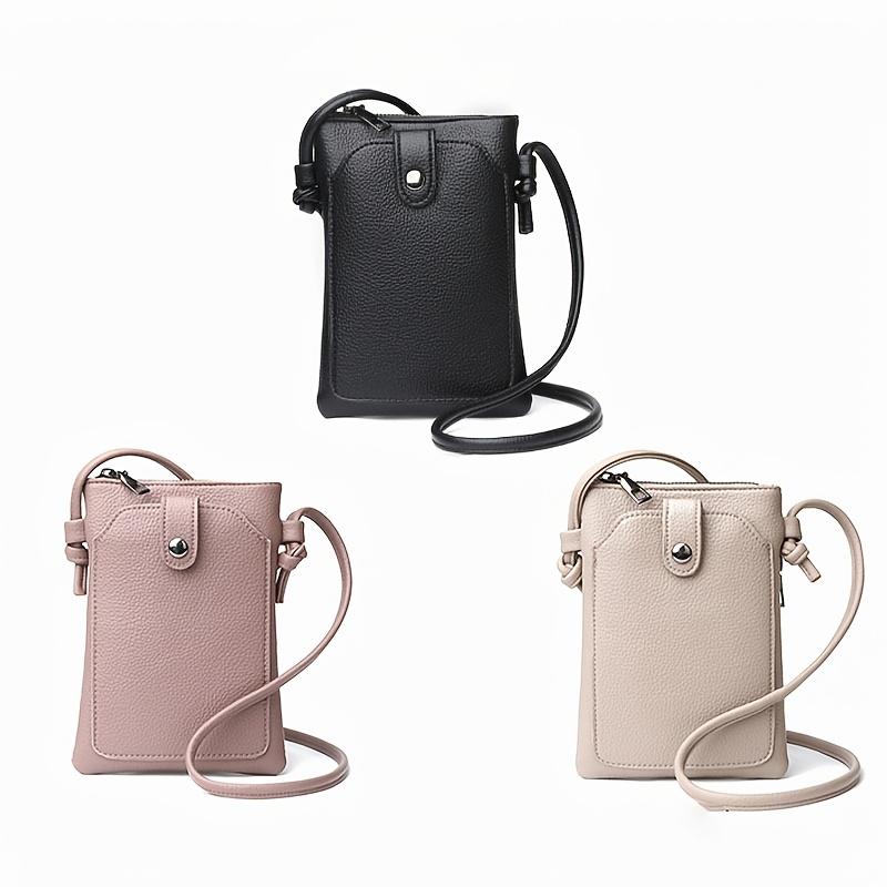 Minimalist Solid Color Design for Women, Portable Phone Bag Trendy And Versatile, Crossbody Bag Coin Purse