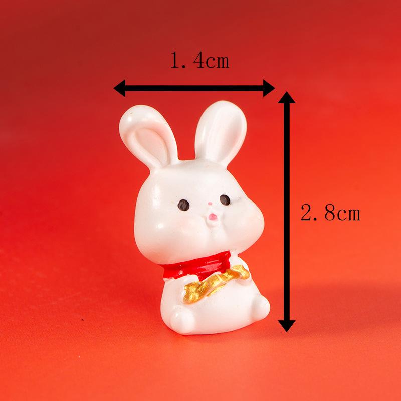 Micro Landscape Decoration Cute Cartoon New Year Rabbit Gift Rabbit Resin Decoration