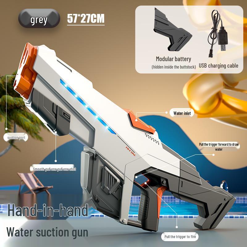 Electric Handheld Water Gun Toy with One-Key Absorption, Large Capacity & Long-Range, Perfect for Boys' Water Fights