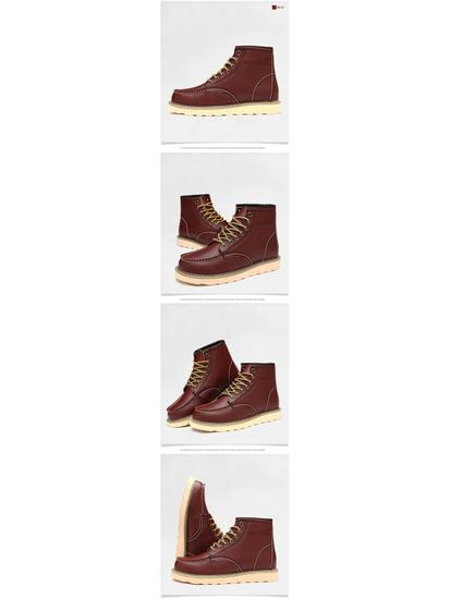 Men's Leather Martin Boots: Trendy High-Top British Style, Casual, Genuine Work Shoes for Couples