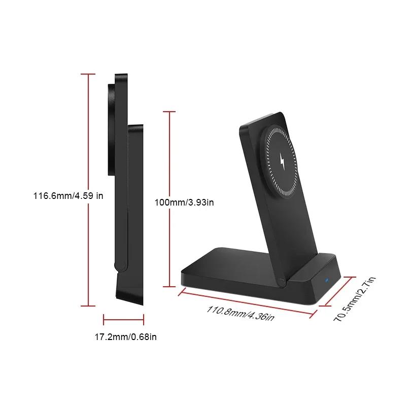 Foldable Magnetic Wireless Charger Stand Pad For Magsafe iPhone 16 15 14 13 Samsung Phone Fast Charging Station