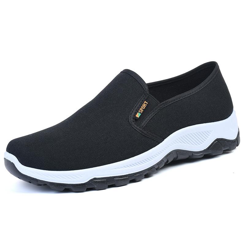 Men's Kung Fu Shoes Breathable Canvas Spring Walking Shoes Non-Slip Wear-Resistant Soft Sole Comfort Lightweight Chinese Style