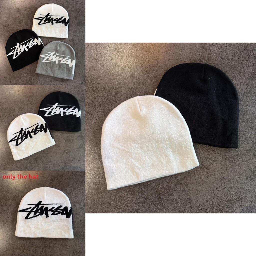 Căciulă tricotată caldă, casual, neutră, cu model de litere în culoare solidă, pentru moda de toamnă-iarnă