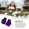 1 Pair Knitted Half Fingertip Gloves Unisex Stretch Elastic Fingerless Mittens Road Cycling Riding Biking Warm Women Men
