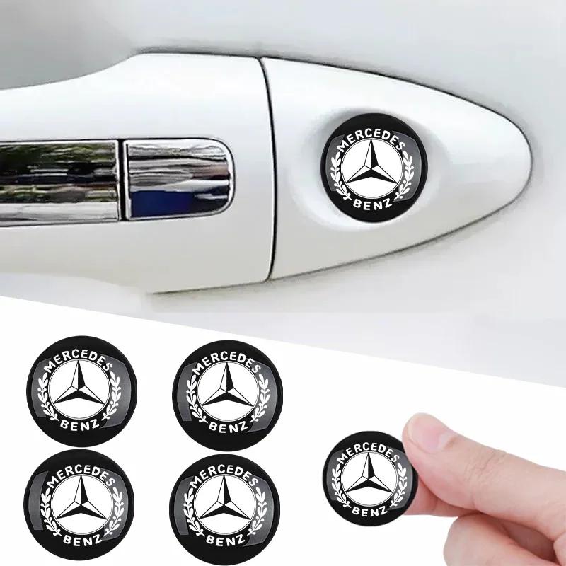 VCJ1 4Pcs Car styling Lock Keyhole Stickers Decoration Protection For Mercedes Benz C180 C200 C260 C300 W108 W124 W126 W140 W168 W169