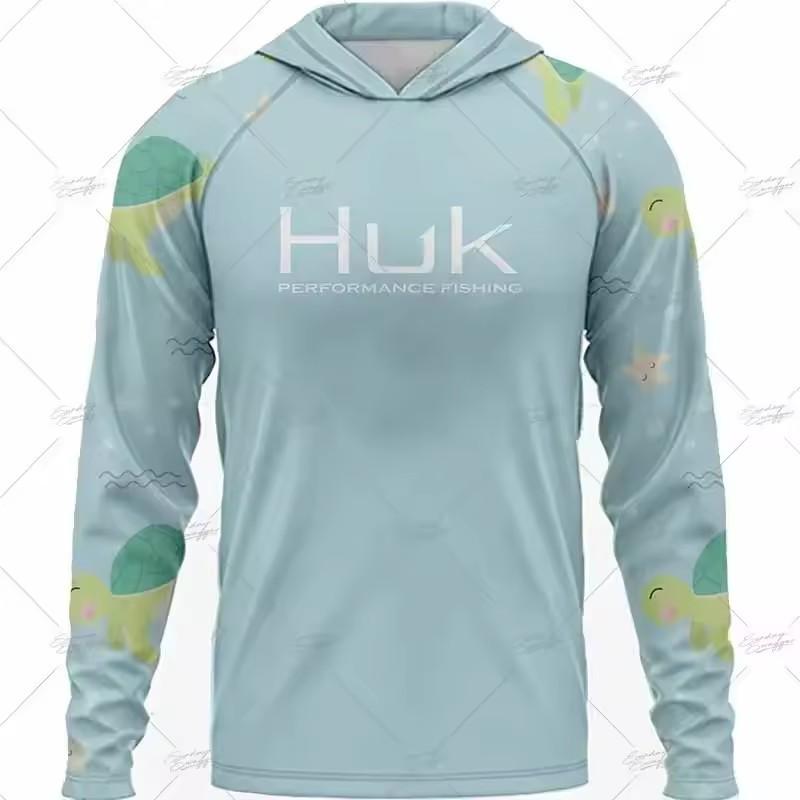 Mens Womens Quick-Dry UV Protection Hooded Fishing Shirt Lightweight Breathable Outdoor Performance Top