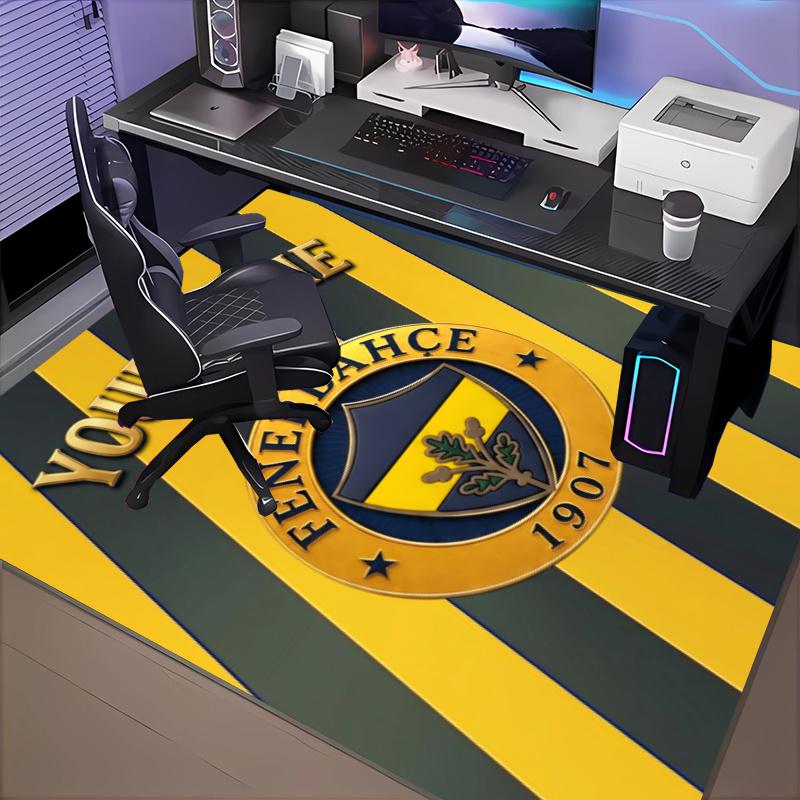 Custom Name Fenerbahçe Spor Kulübü Rug Office Rug, Indoor Rug, Chair Rug, Living Rooms, Doormat Game Rug Home Decor Birthday Christmas Gifts
