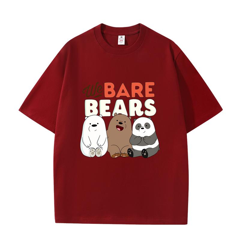 D06-86 MINISO 2026 Summer High-quality Printed Pure Cotton Shoulder Style Men's and Women's Round Neck Short Sleeved Couple T-shirt