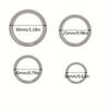 4pcs Metal Key Chain Pendant Hard Side Pushing Rings Creative Titanium Alloy Key Ring  Outdoor Tools