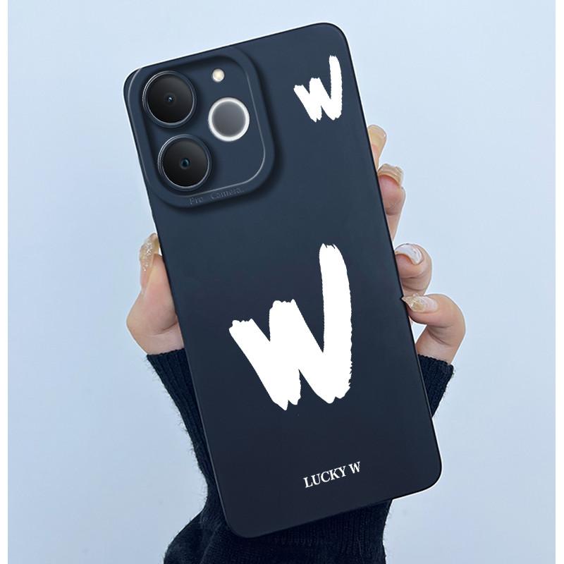 

For Realme Note 70 Note 70T Case For Realme Narzo 80 Lite Cover Bumper Cute Initial Letters Shockproof Soft Silicone Phone Cases Realme Note 70