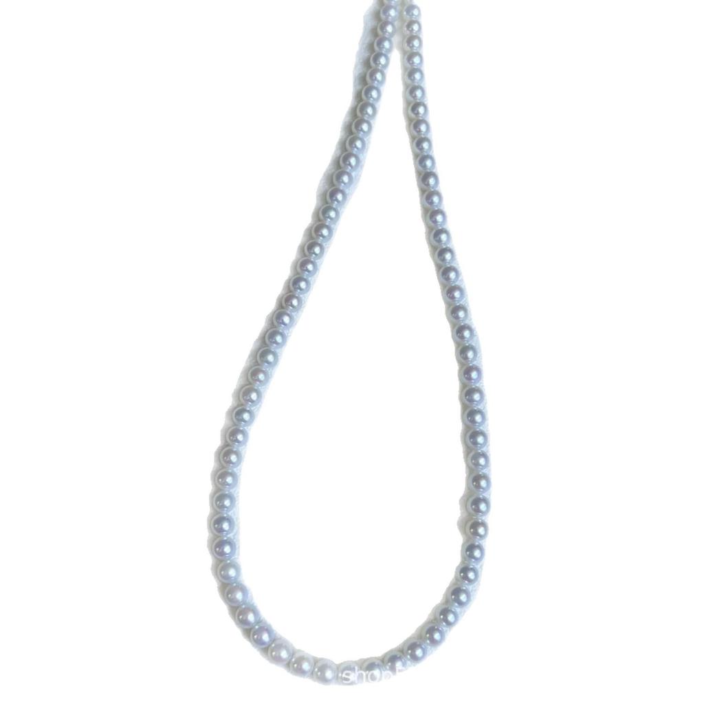 Zhuji Freshwater Pearls 5-6mm Round Near-Flawless Semi-Finished Necklace High Gloss High Brightness DIY
