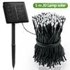 Led Solar String Lights 7m 5m RGB Warm White Solar Fairy String Lights Waterproof Garden Patio Wedding Party Decoration
