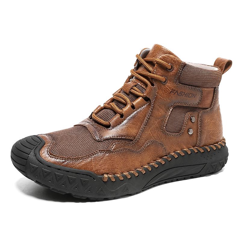 

Мода Новая Горячая Распродажа Ботильоны Ручной Работы Мужские Мотоботы Кроссовки Уличная Мужская Повседневная Кожаная Обувь Отдых Прогулки Высокие Ботинки 38 светло-коричневого