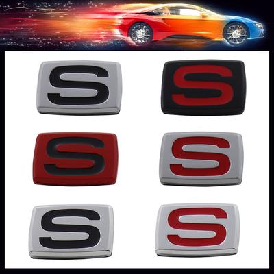 3D Car Styling S Sports for Car Hood Fender Trunk Rear Bonnet Nameplate Decal Emblem Badge Sticker