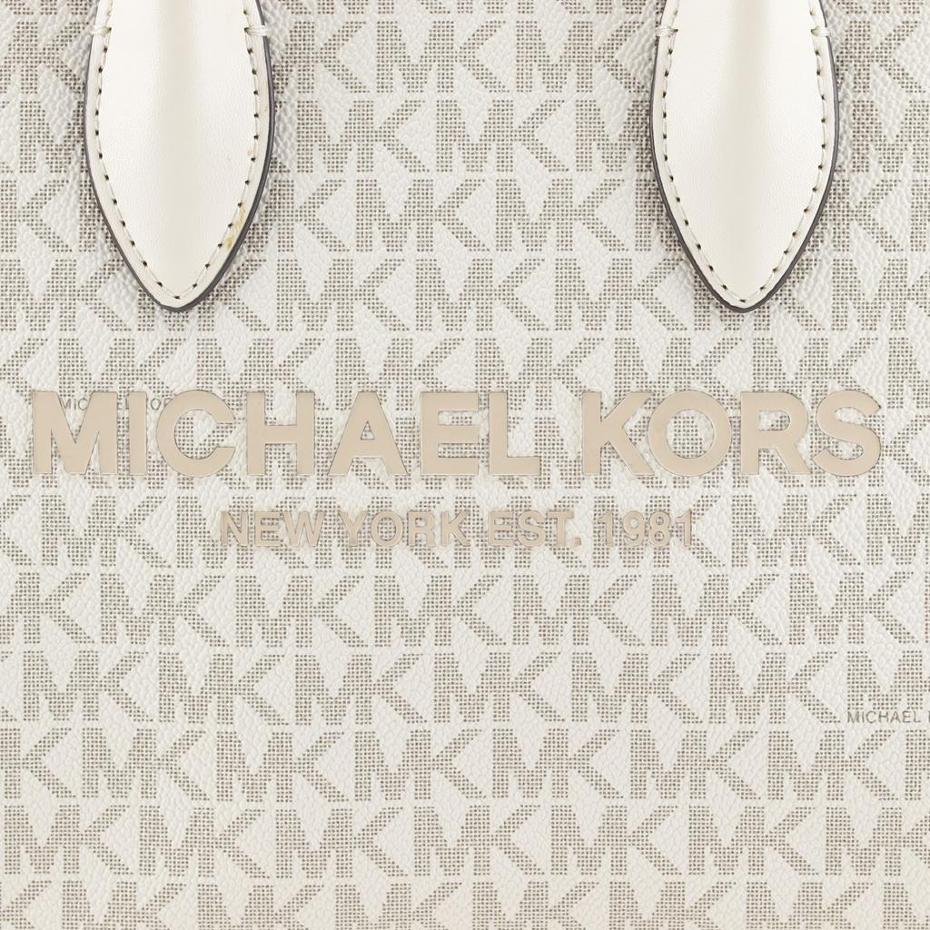 Michael Kors Mirela Small Handbag 35F2G7ZC5B 2WAYShoulder Signature White PVC Women Used