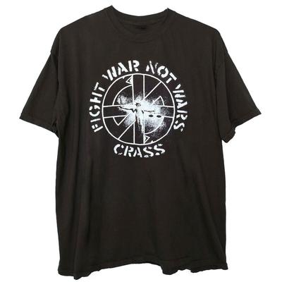Crass Band Fight War Not Wars T-shirt Noir Coton Adulte S-5XL WA378 T-shirt Unisexe