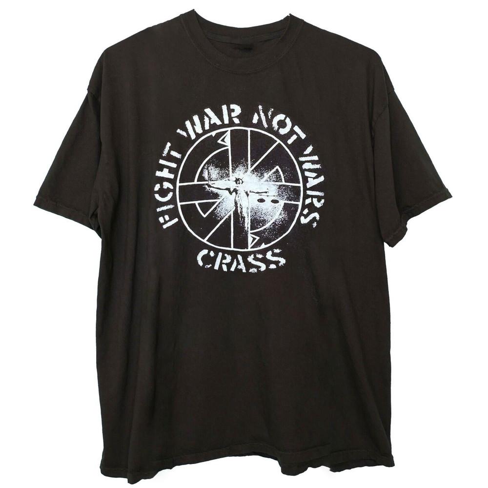 Crass Band Fight War Not Wars Black Tee Cotton Adult Shirt S-5XL WA378 Unisex T-Shirt M